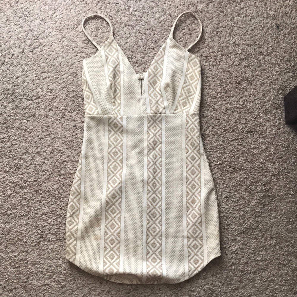 Cream/gold dress